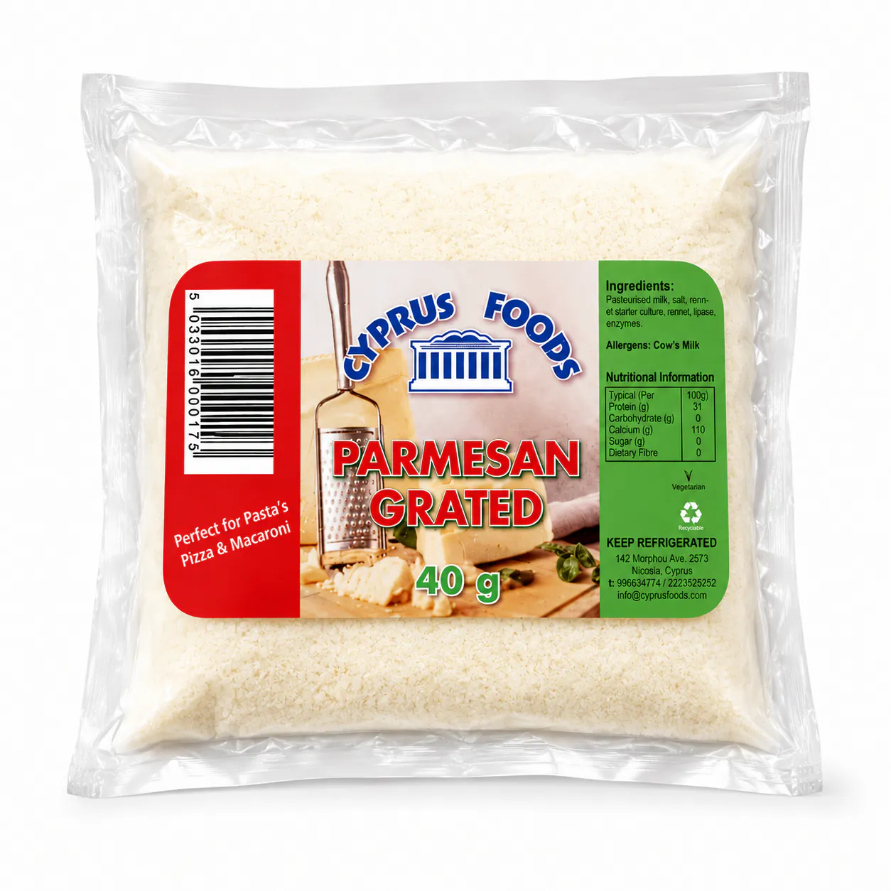 Grated Parmesan Cheese 40g